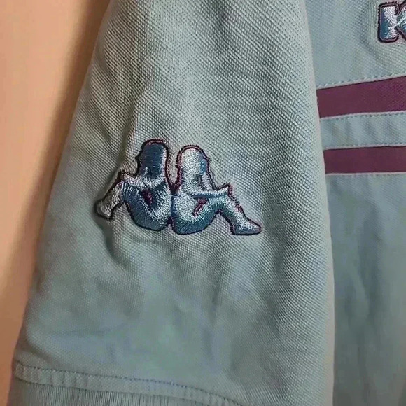 Kappa Polo Shirt Adult Extra Large Blue Purple Soccer Casual Rugby Mens - Picture 6 of 7